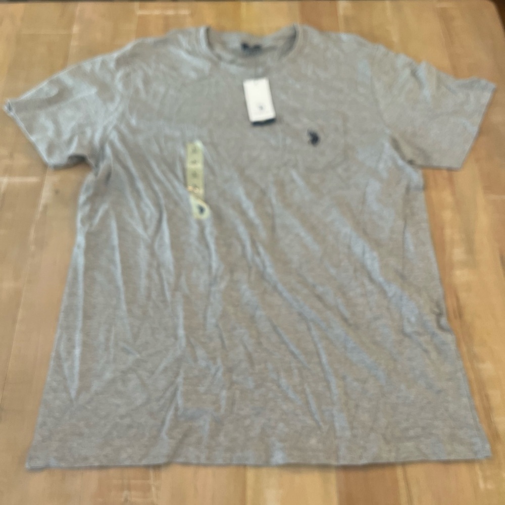 U.S. Polo Assn. Heather Gray Short Sleeve Crew Tee